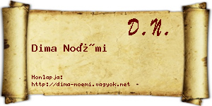 Dima Noémi névjegykártya
