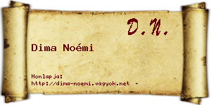 Dima Noémi névjegykártya